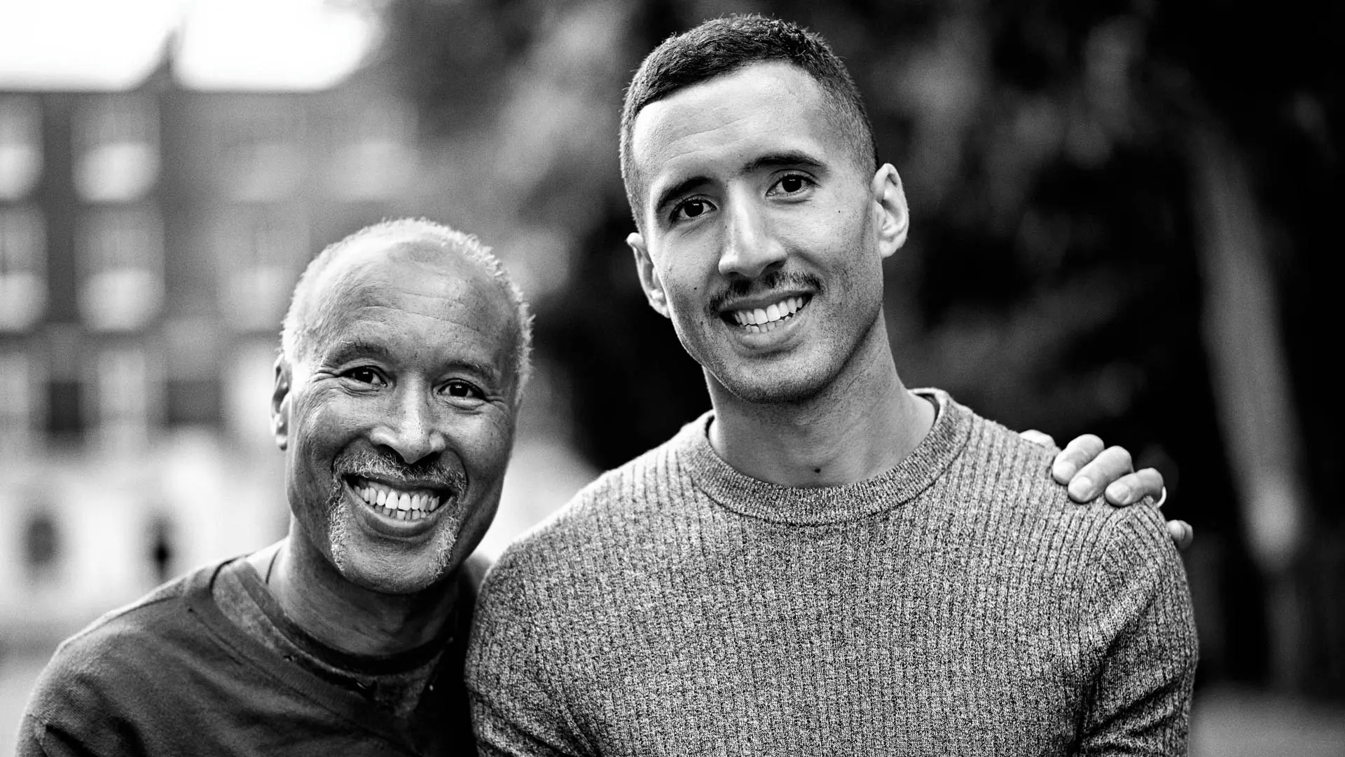Older man with arm on young man’s shoulder: image owned by Movember